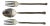 Gourmet Settings Exotique Platinum Stainless Flatware 3 Pieces For Sale