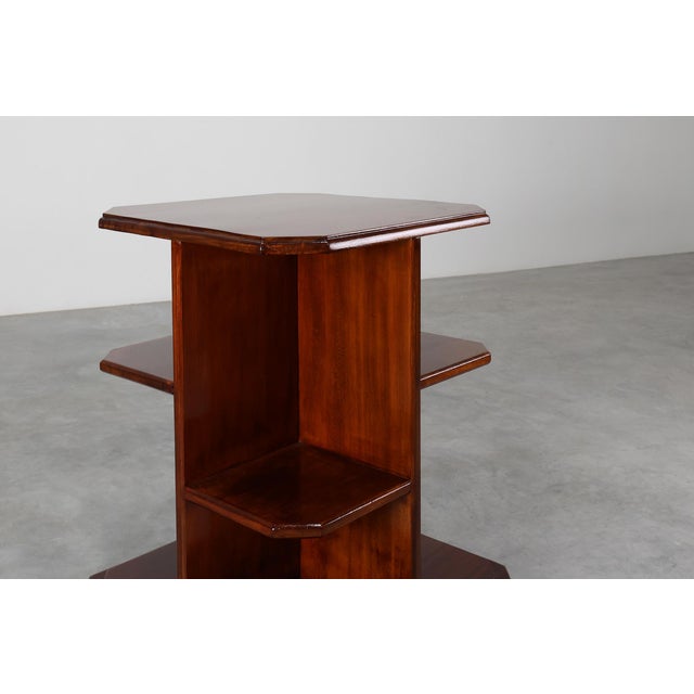 French Art Deco Side Table in Wood, 1920 For Sale - Image 3 of 11