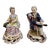 Pair of 19th Century Porcelain Figures of a Boy and Girl Likely From the Nymphenburg Porcelain Factory Germany For Sale