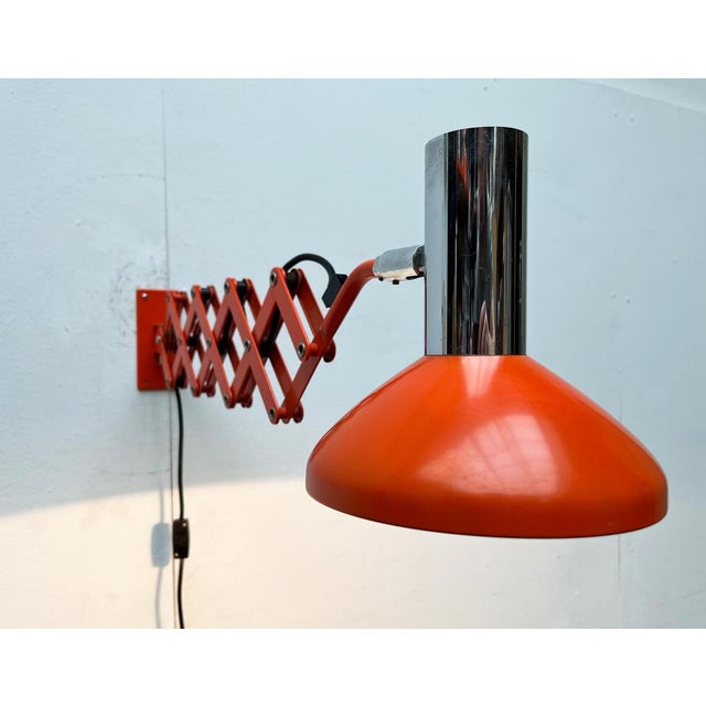 Metal Mid-Century German Space Age Scissor Wall Lamp from Hustadt Leuchten, 1960s, Set of 2 For Sale - Image 7 of 18