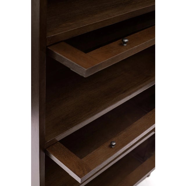 2020s Crafters and Weavers Mission Craftsman Style Oak Barrister Bookcase - 5 Stack - Walnut For Sale - Image 5 of 8