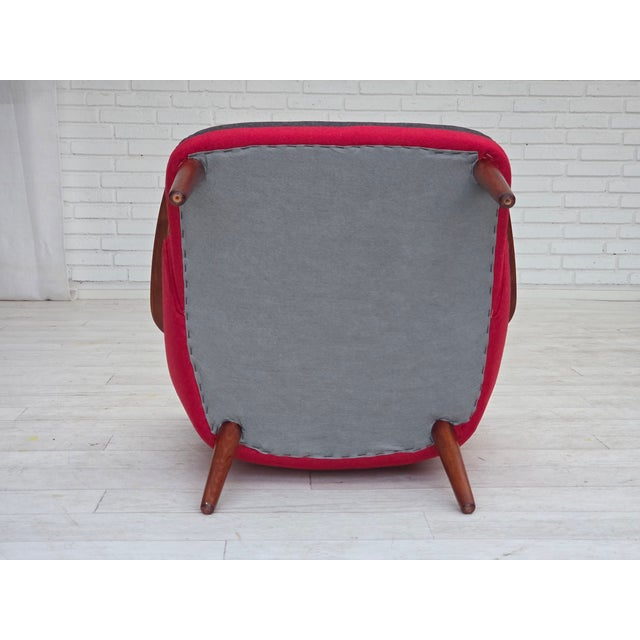 Danish Armchair in Furniture Wool, 1960s For Sale - Image 15 of 18