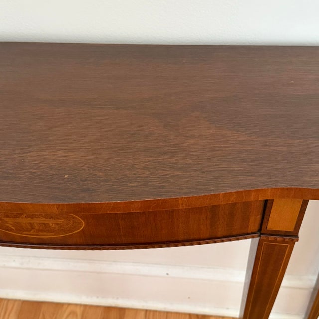 Vintage Federal Style Inlay Console Table For Sale - Image 9 of 11