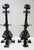 Amsterdamse School Dutch Art Deco Iron Andirons with Cross Bar, 1920s, Set of 3 For Sale - Image 4 of 15