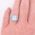 1990s Vintage 18K Gold, Blue Topaz and Diamond Ring, Size 6.75 For Sale - Image 5 of 5