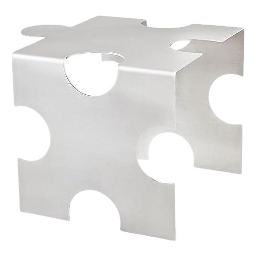 Puzzle Coffee Table in Stainless Steel by Veliento For Sale
