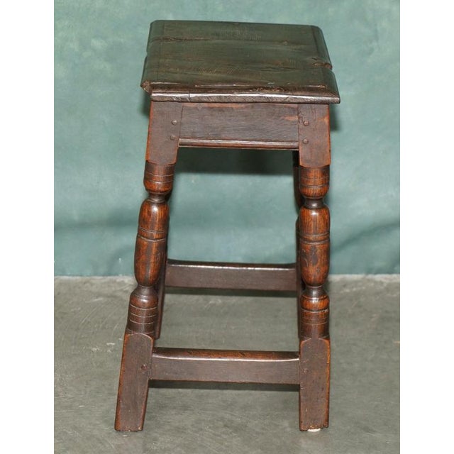 Mid-17th Century English Oak Joint Stool For Sale - Image 9 of 18
