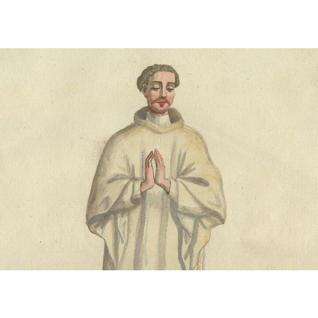 Late 18th Century Wilhelm Von Argenteuil, Templar Treasurer, 1791, Hand-Colored Engraving For Sale - Image 5 of 6