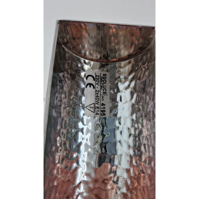 Monet Model Wall Lamp in Chromed Metal by Egoluce, 1980s For Sale - Image 11 of 12