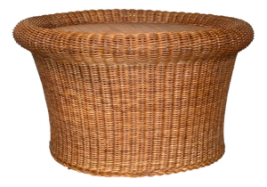 Round Wicker Coffee Table, 1970s