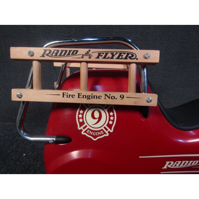 Red Vintage Radio Flyer Fire Engine #9 For Sale - Image 8 of 9