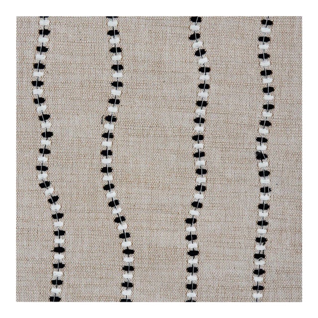 Schumacher Elodie Embroidery Fabric in Natural For Sale