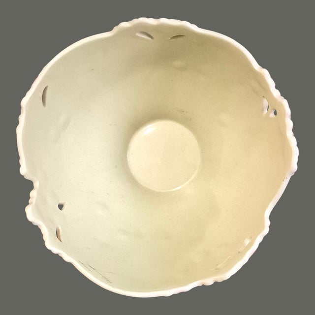 Vintage Lenox Porcelain Romantic Floral Pink Cherry Blossom Candy Serving Bowl For Sale - Image 6 of 8