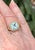 18k Gold Blue Topaz Diamond Ring Vintage For Sale - Image 9 of 10