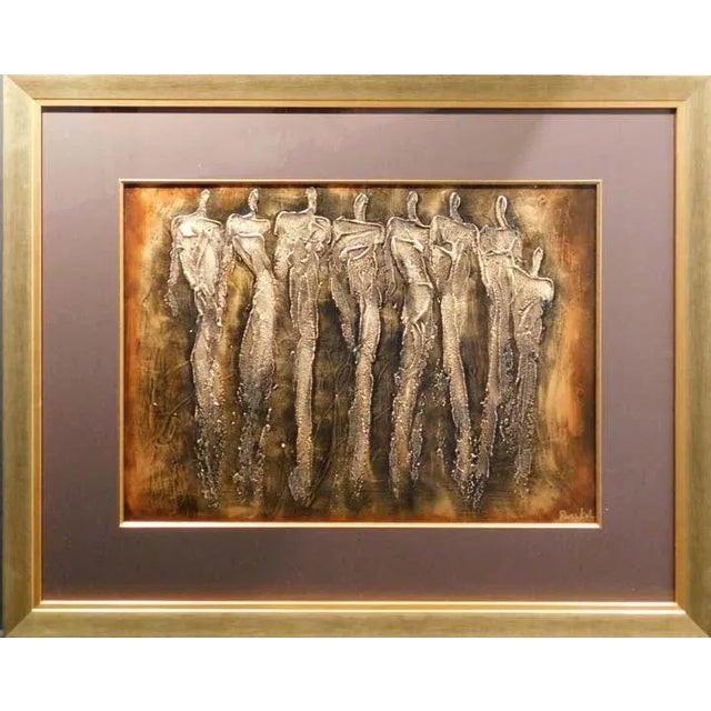 2000 - 2009 "Untitled" Mixed Media With Oil Acrylic Painting by Irina Russkol, Hand Signed & Framed For Sale - Image 5 of 5