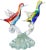Gorgeous, rare and heavy, midcentury Barbini Sommerso Murano hand-blown Italian art glass birds on branches centerpiece....