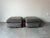 70's Postmodern Upholstered Ottomans on Casters - a Pair For Sale - Image 10 of 13