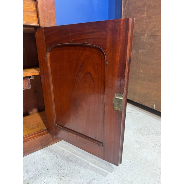 Antique Victorian Carved Flame Mahogany Sideboard For Sale - Image 13 of 18