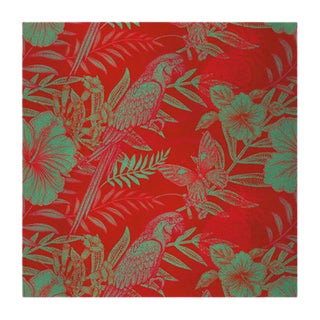 Parrots 2 Fabric Wall Covering by Chiara Mennini for Midsummer-Milano For Sale