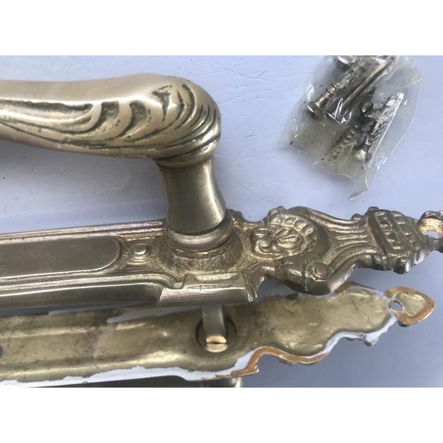 Art Nouveau Brass Handles and Signboards, 1950s, Set of 4 For Sale - Image 17 of 18