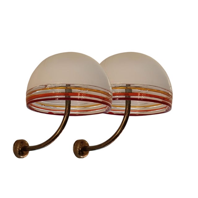 White Vintage Febo Wall Lamps by Roberto Pamio & Renato Toso for Leucos, 1960s, Set of 2 For Sale - Image 8 of 8