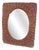 Small Woven Wicker Mirror, 1960s For Sale