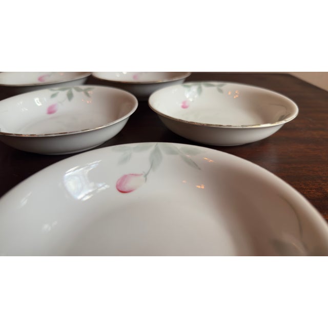 Antique, Early 20th Century Noritake Azalea Porcelain Berry Bowls, Set of Ten For Sale - Image 9 of 12