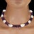Ajd 17 Inch White Freshwater Pearl and Sparkling Amethyst Necklace For Sale - Image 4 of 5