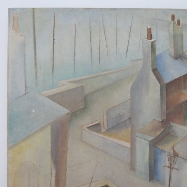 1950s St Ives E Kahnii, Cubist Painting, 1956, Oil on Canvas For Sale - Image 5 of 10