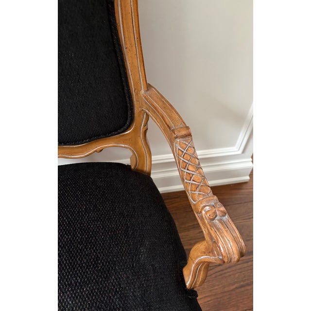 Dining Table With Set of 6 Country French Style Dining Chairs For Sale - Image 10 of 16