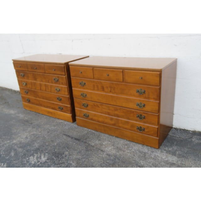 Ethan Allen Small Dressers Large Nightstands Bedside Tables a Pair 6288 For Sale - Image 15 of 18