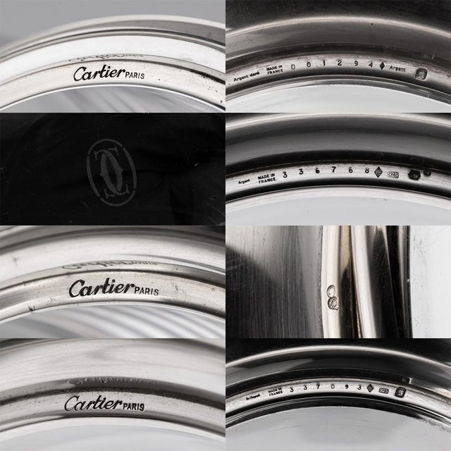 Vintage 20th century french solid silver & glass pair of ice buckets and champagne/wine cooler. Made by cartier, it's...