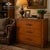 Luxury Tan Leather 3 Drawer Console, Handmade Leather Chest of Drawers, Vintage Trunk Style Nightstand, Brass Studded Storage Cabinet For Sale - Image 4 of 12