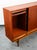 Mid Century Danish Modern Credenza Sideboard Sliding Doors Teak 3 Drawer Denmark For Sale - Image 9 of 12