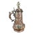 18th Century Figural Brass & Coin Tankard Stein For Sale