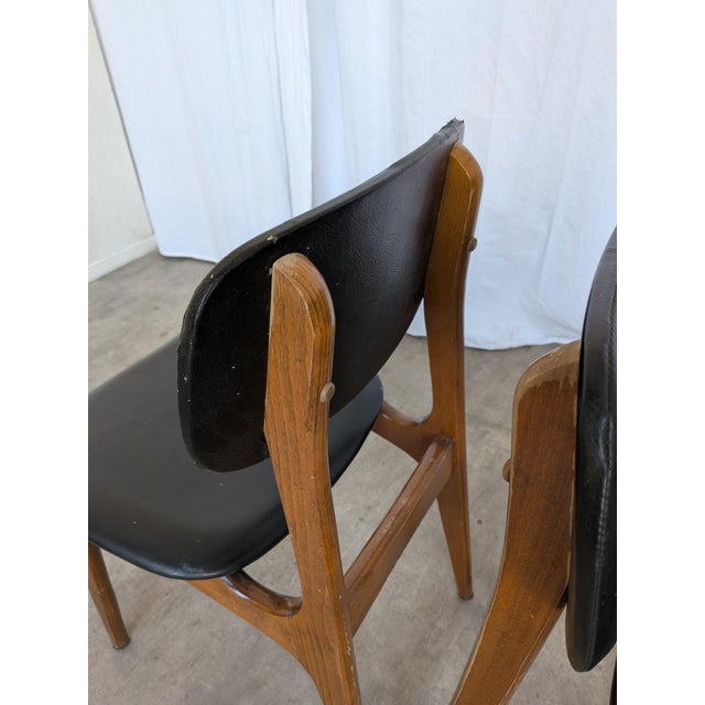 Vintage Dining Chair in Black Leather from Stol Kamnik, 1970s For Sale - Image 6 of 18