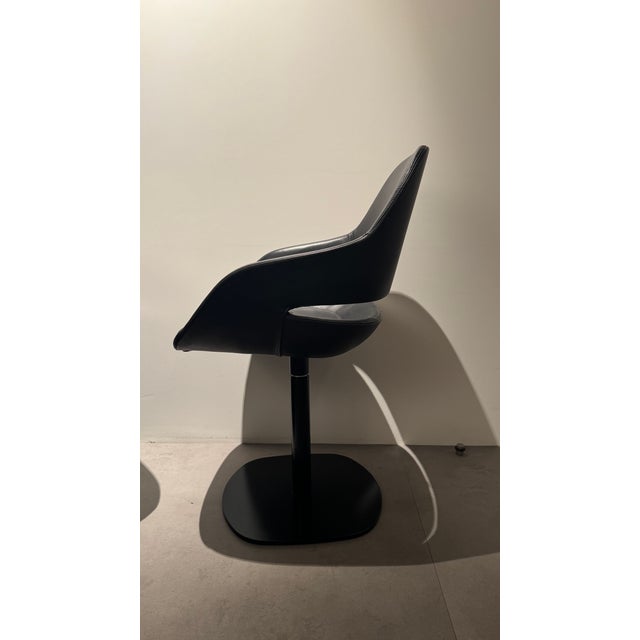 Black Eva Chairs in Black Leather by Ora Ito for Zanotta, 2009, Set of 2 For Sale - Image 8 of 10