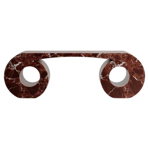 Rosso Lepanto Marble Stone Eye Bench by Esther Knopfler For Sale - Image 17 of 17