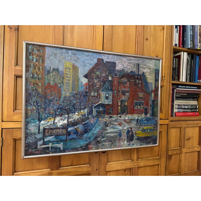 Street Art "Hyde Park (Neighborhood) Art Center, Chicago, Il, 1960" Oil Painting by Ruth L. Drucker For Sale - Image 3 of 11