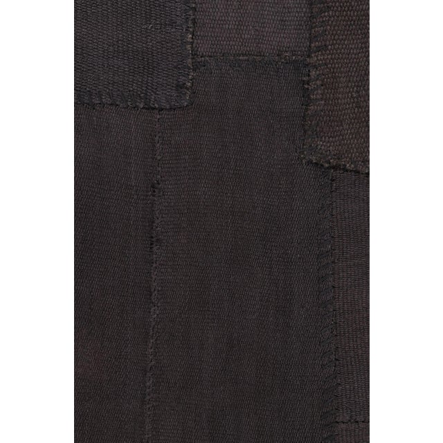 1950s Vintage Turkish Patchwork Rug, in Brown and Charcoal Tones - Rug & Kilim For Sale - Image 5 of 10
