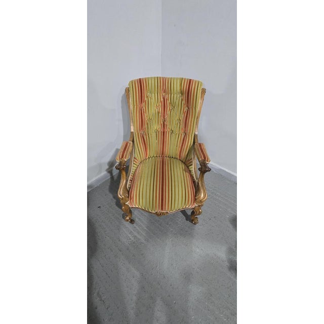 Beige Regency Rosewood Library Armchair For Sale - Image 8 of 12