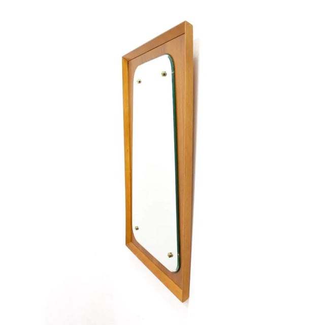 1960s Mid Century Wall Mirror in Mahogany For Sale - Image 5 of 9
