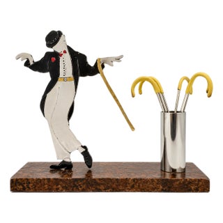 1930s Sudre Art Deco Fred Astaire Cocktail Hors d'Oeuvres Picks Set- 7 Pieces For Sale