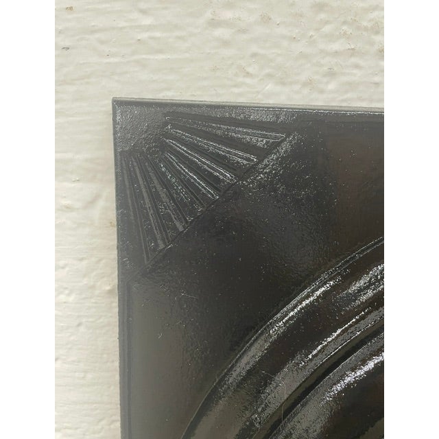 Late 18th Century Late 19th Century French Quarter Cast Iron Fireplace Surround & Cover 27" X 21.5" For Sale - Image 5 of 5