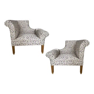Handed Edwin Napoleon Chairs by Lutyens Furniture, Set of 2 For Sale