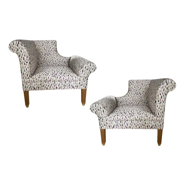 Handed Edwin Napoleon Chairs by Lutyens Furniture, Set of 2 For Sale