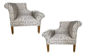 Handed Edwin Napoleon Chairs by Lutyens Furniture, Set of 2