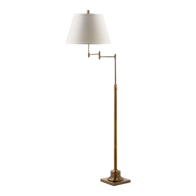 Ingram 68.5" Adjustable Swing Floor Lamp - Gold For Sale