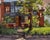 Byers Evans House by Kathleen Lanzoni | Oil on panel painting of a historic red brick house For Sale