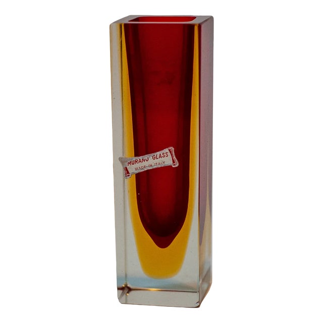 Antique Murano Flacon in Ruby Color For Sale